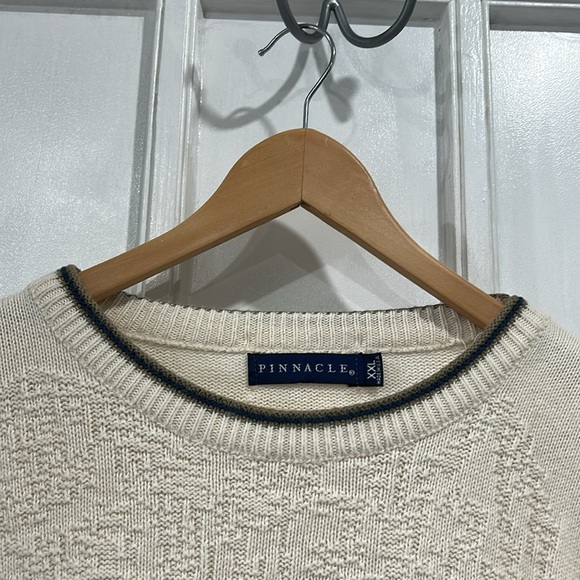 Vintage Pinnacle Cotton Golf Sweater Embroidered with Golfer and Golf Bag - XXL - Picture 4 of 10